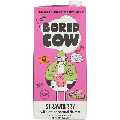 Bored Cow Animal-Free Strawberry Milk  - Case of 12/32 fo