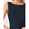Hobemty Women's Sleeveless Boat Neck Casual Office Sheath Dress - 4 of 4