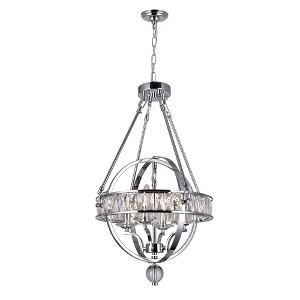 CWI Lighting Arkansas 4 Light Chandelier With Chrome Finish - 1 of 4