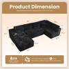 XIZZI Modular Sectional Sofa Couch, L/U-Shape Upholstered Couch, Modern Minimalist Couches for Living Room, Free Combination Deep Seat Corner Couch - 2 of 4