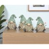 HomeRoots Set of Four Brown And Green Polyresin Gnomes - 2 of 4