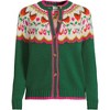 Lands' End Women's Lofty Birdseye Fair Isle Cardigan Sweater - 3 of 4