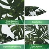 2 Pack Outdoor Throw Pillows, Waterproof & Fade-Resistant Patio Cushions for Garden,18x18 Inch, Green leaf - 3 of 4