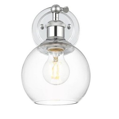 Elegant Lighting Kai 1 light Chrome and Clear Bath Sconce