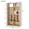 SKRAN Cat Bookcase Tree, Furniture Style Cat Tree Tower, Modern 2 IN 1 Wood Bookshelf Cat House, Cat Tree Display Case With Storage For Home Décor - 4 of 4