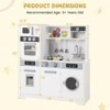 Costway Kids Play Kitchen Toy Set w/ Water Dispenser Sink Faucet Microwave Oven Utensils - 3 of 4