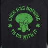 Women's - SpongeBob Squarepants - Squidward Luck Lightweight French Terry Wide Neck Long Sleeve Shirt - 2 of 4