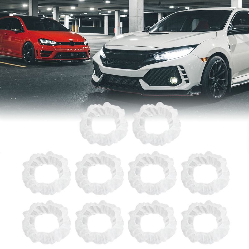 Unique Bargains Clear White Disposable Steering Wheel Cover for Car 7.88"x7.88"x2" 10 Pcs, 2 of 5