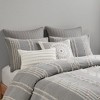 Gracie Mills Trujillo 3-Piece Embroidered Stripes Cotton Jacquard Duvet Cover Set - 3 of 4