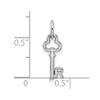 Black Bow Jewelry 14k White Gold, Hannah Collection, Mini Initial R Shamrock Key Charm - 4 of 4