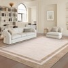 Coucheta Washable Modern Rug, Non-Slip, Foldable & Low Pile Thin Carpet, Soft Non-Shedding Neutral Print for Living Room & Bedroom, Nursery - 2 of 4