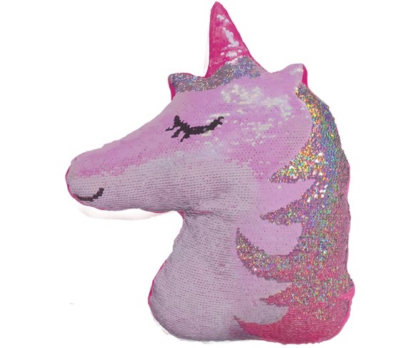 Two Scoops Unicorn Mini Reversible Sequin Pillow