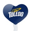 NCAA University of Toledo Rockets Logo Heart Love Cupcake Picks Toppers Decoration Set of 6 - 2 of 4