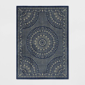Butterfield Woven Novelty Area Rug Navy - Threshold™ - 1 of 3