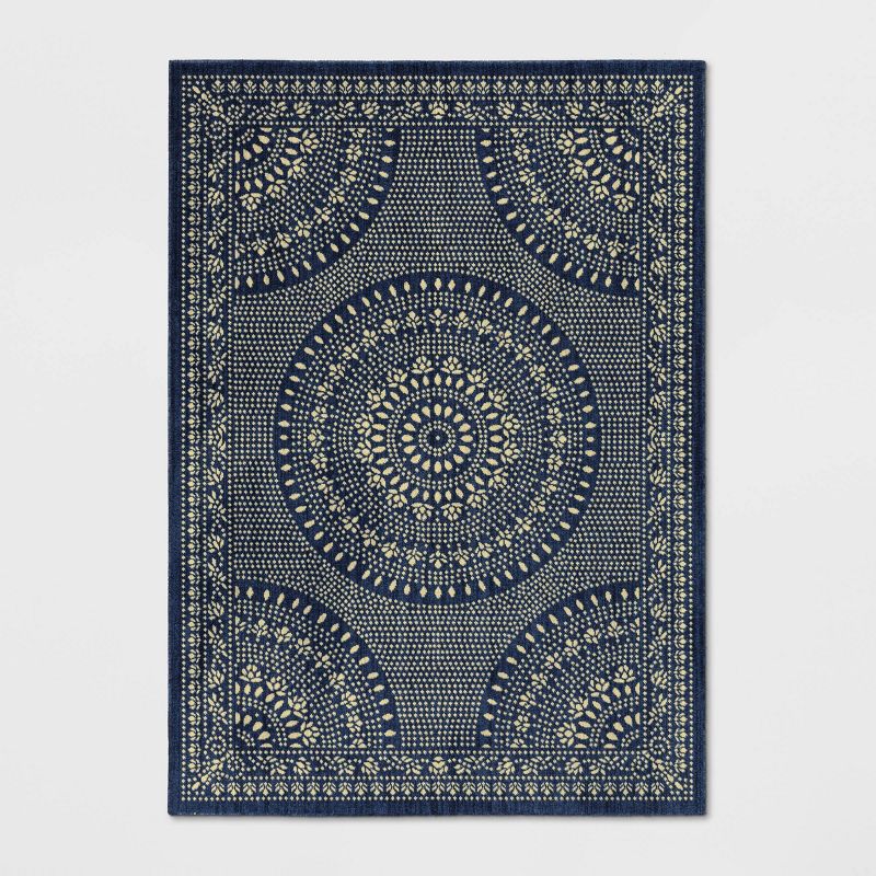Butterfield Woven Novelty Area Rug Navy - Threshold&#153;, 1 of 8