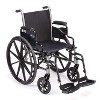 Invacare Wheelchair Legrest Hemi Footrests with Heel Loops, Flip-Up Aluminum Footplate & More - 4 of 4