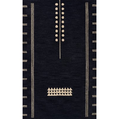 Momeni Simba Global Handtufted Rug Navy Blue