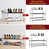 USTECH 2 Tier Shoe Rack Silver with Black Rough Bars - 4 of 4