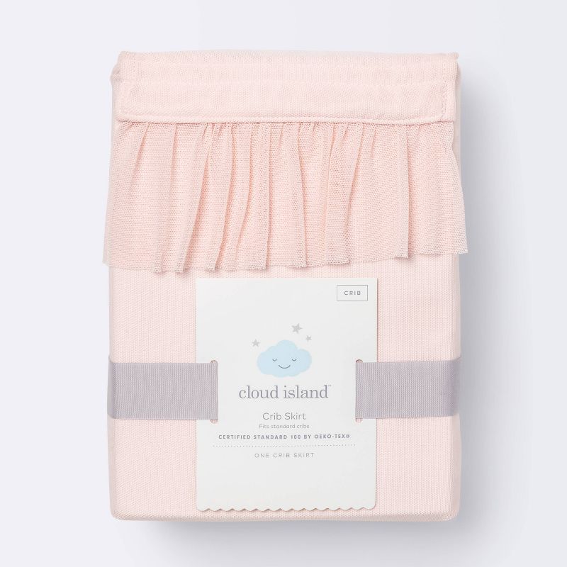 Crib Skirt Tulle - Cloud Island&#8482; Light Pink, 4 of 5