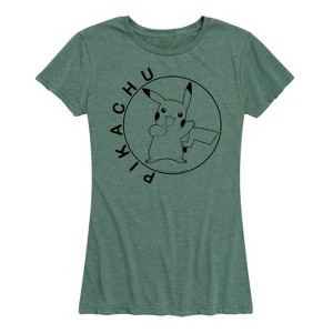 Women's - Pokémon - Pikachu Circle Short Sleeve Graphic T-Shirt - 1 of 4