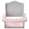 Olivia's Little World - Baby Doll Furniture - Baby High Chair (Gray Polka Dots) - 4 of 4