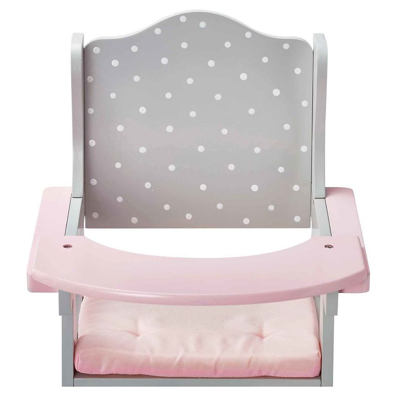 Olivia's Little World - Baby Doll Furniture - Baby High Chair (Gray Polka Dots), 5 of 8