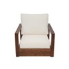 Christopher Knight Home Andrae Outdoor Acacia Wood Club Chairs with Cushions - 4 of 4