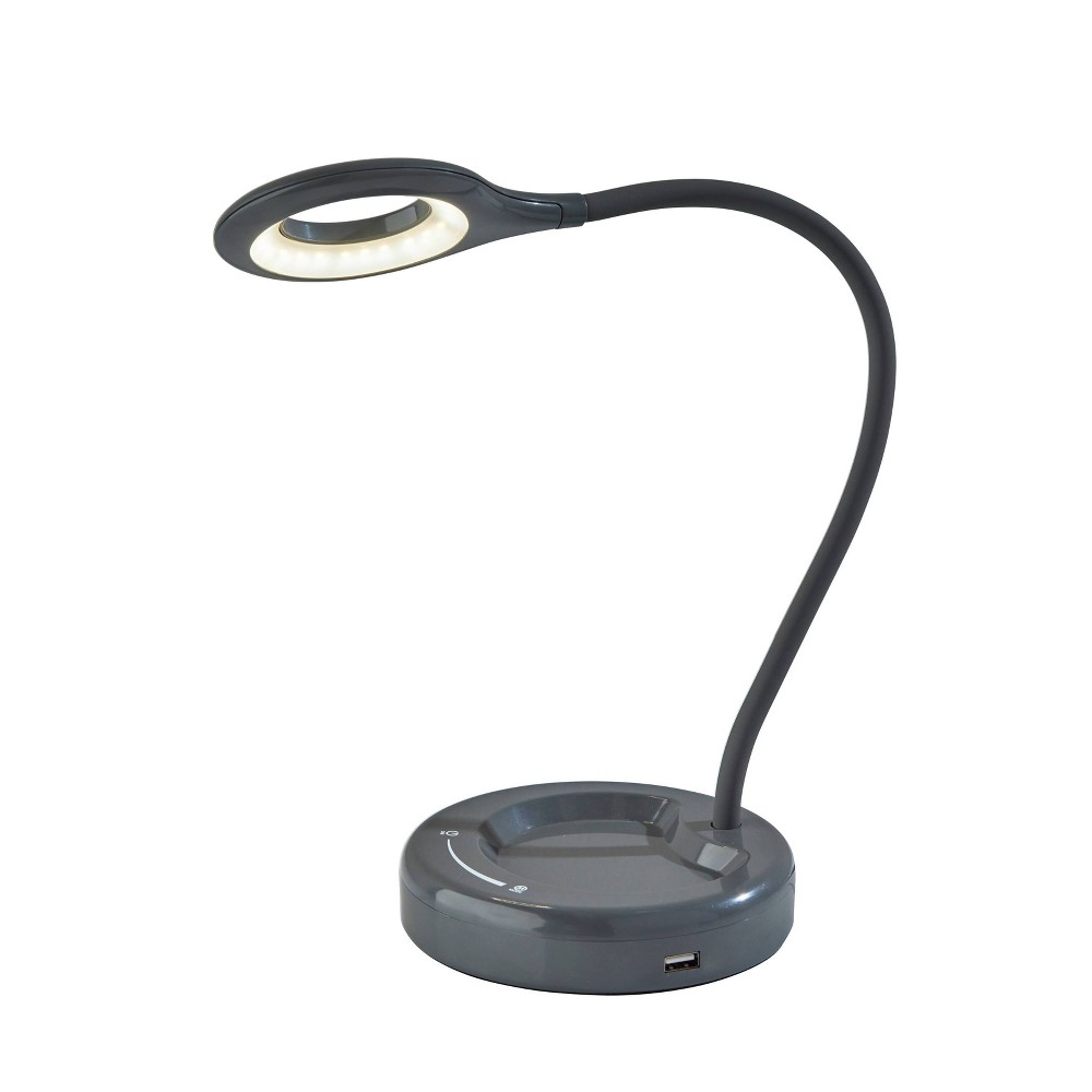Dimmable Desk Lamp (Includes LED Light Bulb) Gray - Adesso