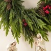 24"D Christmas PE Dripping Wreath With Pinecones And Red Berries - 2 of 4