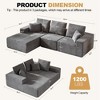 Mocamel Modular L-Shaped Sectional Sofa with Chaise and Deep Seats, Perfect for Living Room, Bedroom, or Office - No Assembly Required - 2 of 4