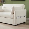 DOMETOUR Leisure Loveseat Sofa for Living Room Bedroom, Convertible Sleeper Sofa Bed with 2 Pillows - 3 of 4