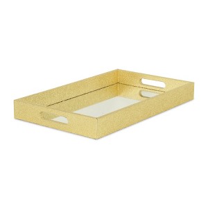 Cheung's Labai Shagreen Mirrored Tray Gold - 1 of 4