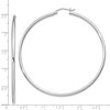 Black Bow Jewelry 2mm Sterling Silver, Extra Large Round Hoop Earrings, 60mm (2 3/8 In) - 4 of 4
