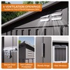 4 x 9 FT Outdoor Storage Shed, Metal Garden Shed Tool House with Sloping Roof,6 vents and 2 Swing Doors for Backyard, Garden,Patio, Garage, Lawn, Gray - 4 of 4