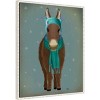 Amanti Art 23"x28" Donkey Blue Hat and Scarf by Fab Funky Framed Canvas Wall Art Print - 2 of 4