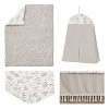 Sweet Jojo Designs Boy or Girl Gender Neutral Unisex Baby Crib Bedding Set - Botanical Floral Leaf Linen Beige and Off White 4pc - 2 of 4