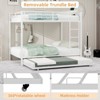 Okak Queen/Full Tube Iron Bunk Bed with Ladders & Rolling Trundle,Contemporary Bed Frame for Bedroom,Dormitory - 3 of 4