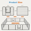 FURNIinspire Pet Crates And Houses Dog Playpen Indoor Fence, Outdoor Heavy Duty 16 Pet Playpen Dog Exercise Pen, 23.6" Height, Black - 3 of 4