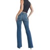 Women's Mid Rise Straight Bootcut Jean - JUST BLACK DENIM - 2 of 4