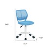 and White Adjustable Height Swivel Rolling Office Chair - 3 of 4