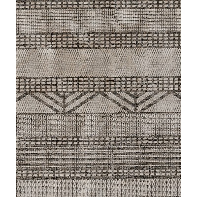 Rectangular Black Synthetic Easy Care Area Rug