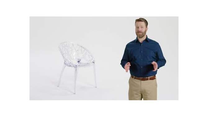 Flash Furniture Specter Series Transparent Stacking Side Chair, 2 of 13, play video