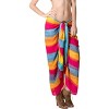 LA LEELA Women's Beach Wrap Bikini Swimwear Cover up Skirt Bathing suit Summer Wraps Sarong Swimsuits for Women One Size Blue, Tie Dye Design - 4 of 4