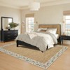 Floral Bordered Area Rugs for Living Room Bedroom Braided Print Rug Soft Washable Foldable Accent Rug Low Pile Non-Slip Carpet - 2 of 4