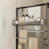 MaseiKar No-Drill Bathroom Towel Rack, Shower Door Hooks Stainless Steel Wall-Mounted Towel Bar for Glass Door, Spa & Small Spaces - 2 of 4