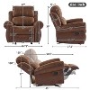 40.75"W Manual Glider Recliner, Comfortable Oversized Accent Chair with Infinite Positions for Living Room, Brown/Slate Gray - Christopher Knight Home - 3 of 4