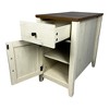 NicBex Farmhouse Nightstand with Charging Station Bedside Table with Barn Door and Drawer End Table for Bedroom, Living Room - 4 of 4