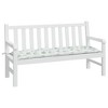 vidaXL Garden Bench Cushion Leaf Pattern 59.1 in.x19.7 in.x2.8 in. Oxford Fabric - 3 of 4