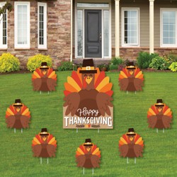 Big Dot Of Happiness Thanksgiving Turkey - Turkey Lawn Decorations ...