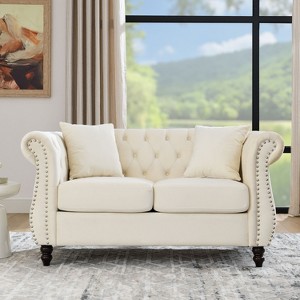 CAVINAS Sectional Sofa, Modern Memory Foam Couch, Chair Bed Sleeper with Roll-up Armrests for Adults for Living Room, Bedroom - 1 of 4
